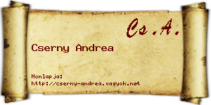 Cserny Andrea névjegykártya